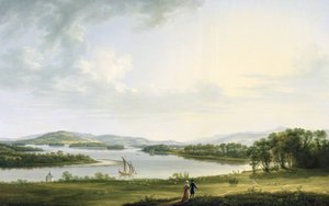 Een uitzicht op Knock Ninney en een deel van Lough Erne vanaf Bellisle, County Fermanagh